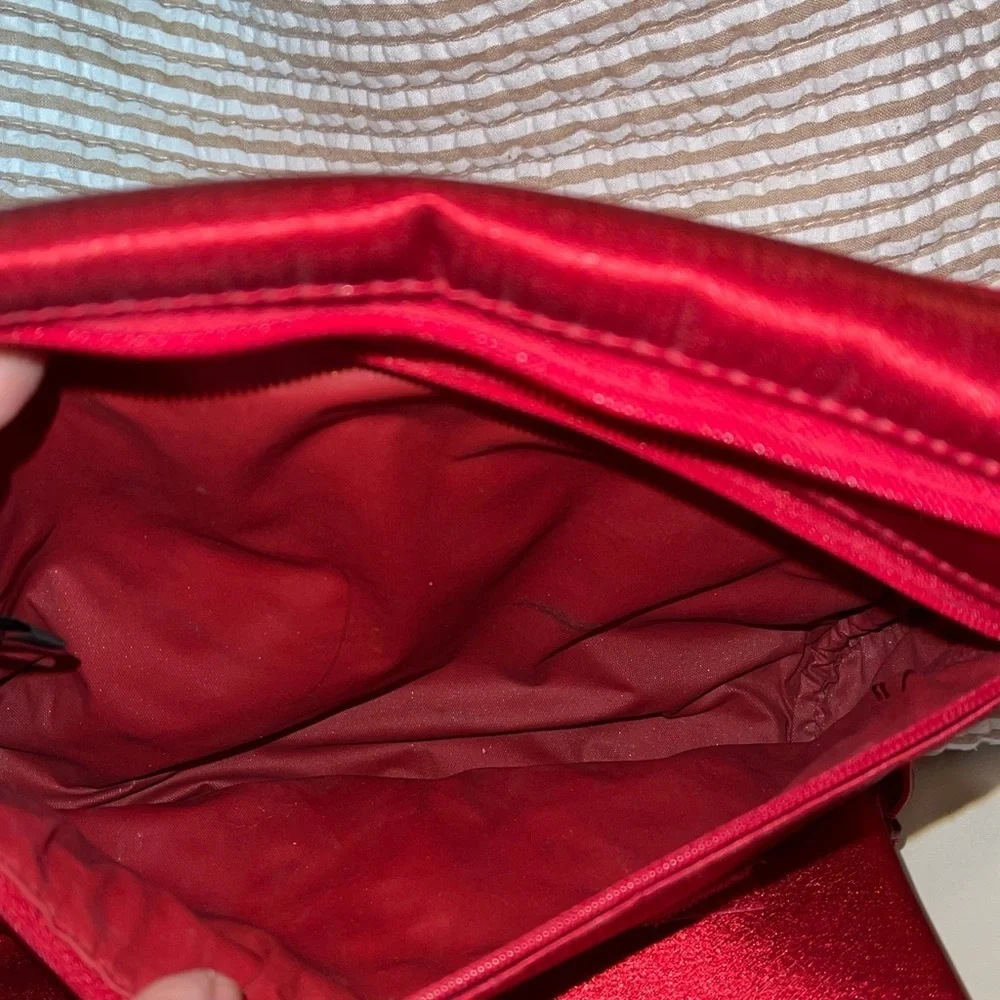 Yves Saint Laurent Parfums Red Cosmetic Bag YSL Bag